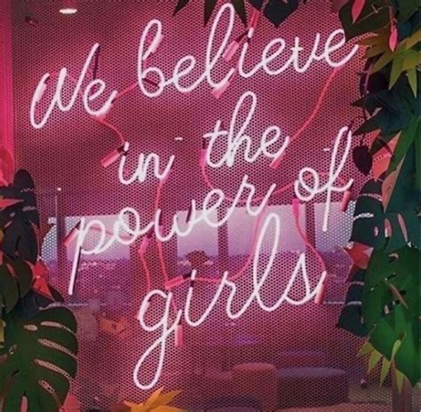 Girl Power Neon Pink Tropical We Believe In The Power Of Girls Pink