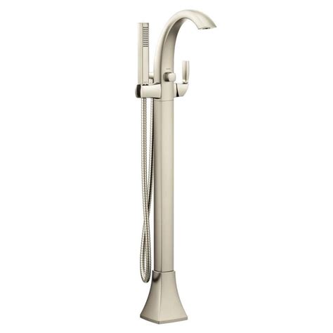 Moen Voss Brushed Nickel 1 Handle Freestanding Bathtub Faucet With Hand