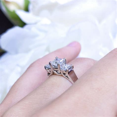 M any of us already know that the modern engagement ring was an invention of the diamond industry. 1.05cts Three Stone Natural Diamonds Engagement Ring 14K ...