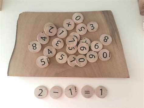 Wooden Number Discs Montessori Numbers Waldorf Math Etsy