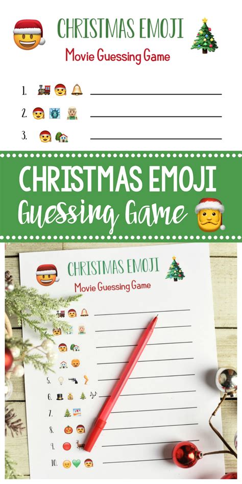 Christmas Emoji Game Printable Printable World Holiday