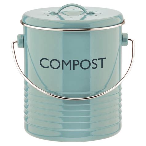 The truth is we all would love our kitchen to look quite good and smell nice and if your kitchen has all copper cookware in it then you would definitely need something that would be able to compliment such decoration. Typhoon Summer House Blue Compost Caddy. | Compost caddy ...