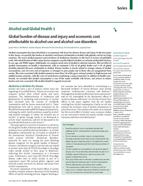 Global Burden Of Disease And Injury And Economic Cost Attributable To