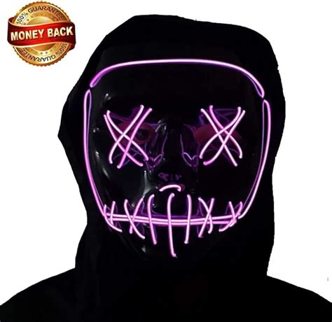 Led Mask For Purple 1 Halloween Mask Led Masks Glow Scary Mask