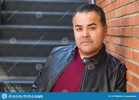 Headshot Portrait Of Handsome Hispanic Man Stock Photo Image Of