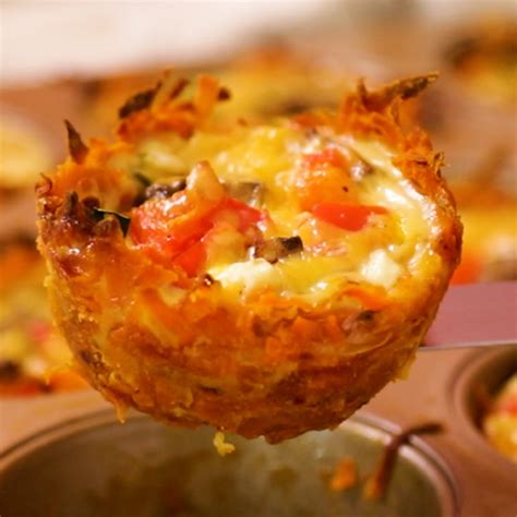 Hash Brown Quiche Cups