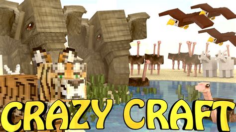 Minecraft Crazy Craft 30 Ep 75 Taming Wild Animals Youtube