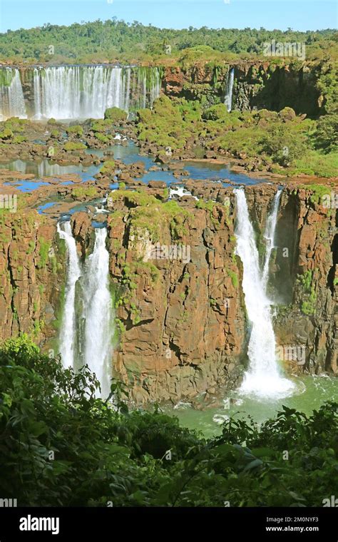 Iguazu Falls At The Brazilian Side Amazing Unesco World Heritage Site