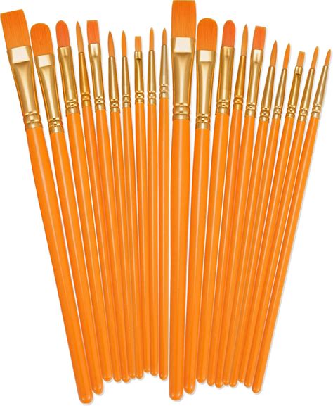 Bosobo Paint Brushes Set 2 Pack 20 Pcs Round Pointed Tip Paintbrushes