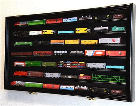 N Scale Train Display Case Cabinet Wall Rack W Uv Protection Black