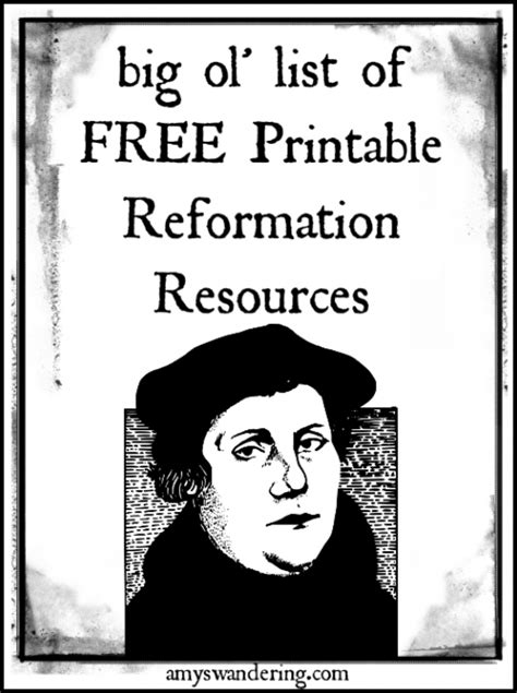 Printable Reformation Leaders Cards Free
