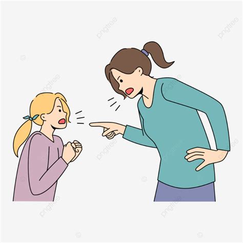 Angry Mom And Naughty Daughter Fight Mother Daughter Fight Png And