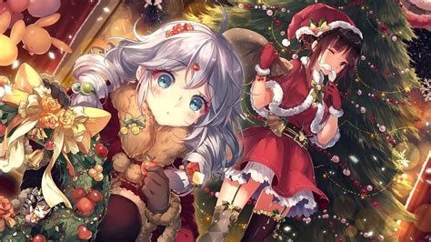 Merry Christmas Girl Anime Wallpapers Wallpaper Cave