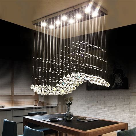 Dimmable Modern Led Crystal Ceiling Pendant Light Indoor Chandeliers