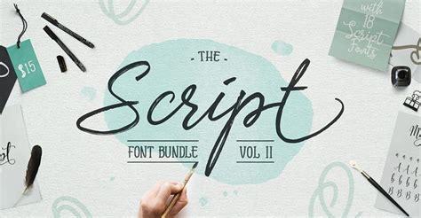 The Script Font Bundle Volume Ii Font Bundles