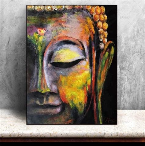 Buddha Vivid Canvas Painting Buddha Canvas Printed Wall Art Etsy