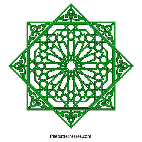 Islamic Art With Geometric Pattern Vector Design