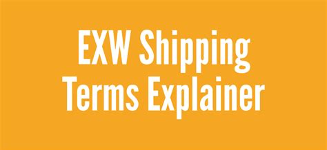 Ex Works Shipping Terms Explained Pros And Cons Exw Price Shippo