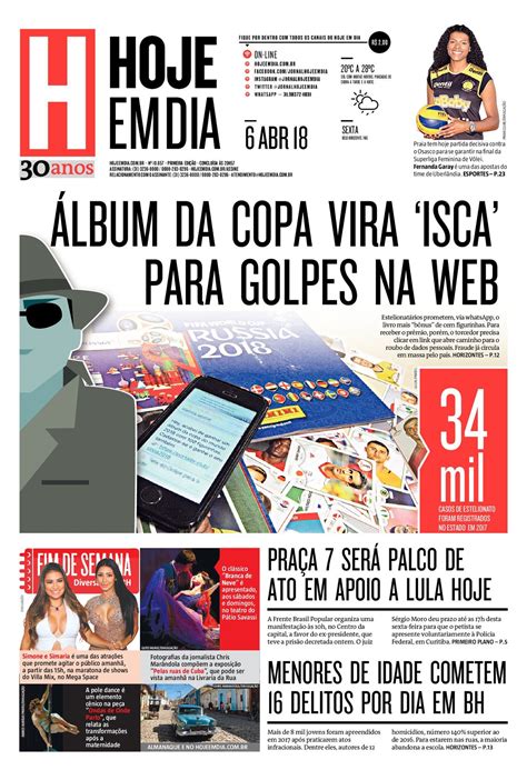 capa do jornal 06 04 jornalismo album palcos