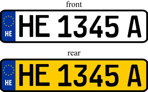 Your supplier bottom line or logo will already be set . Vehicle registration plates of Heigard | Constructed ...