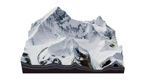 Photorealistic Terrain Mount Everest 3d Turbosquid 1589297