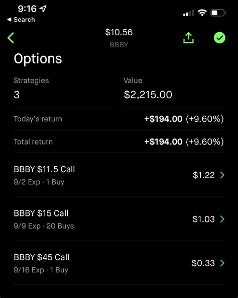 Call Options Rbbby