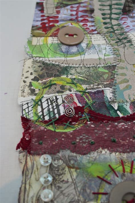 H Anne Made Print Collage Stitch With Creative Threads In Garstang