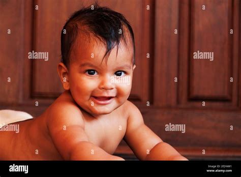 Young Indian Baby Boy Looking With Smily Face Stock Photo Alamy