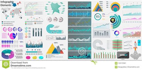 Big Set Infographics Elements Vector Stock Vector Illustration Of