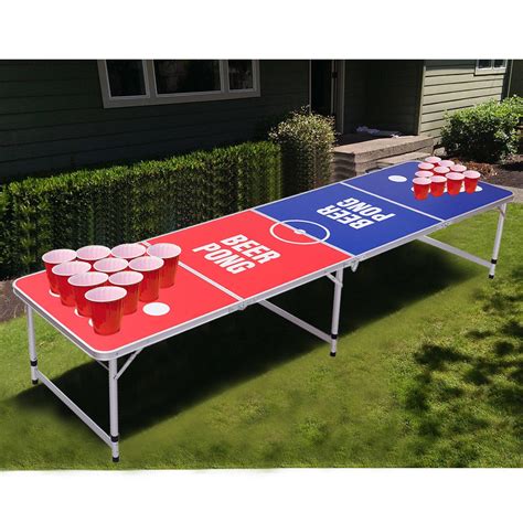 8 Ft Indoor Outdoor Portable Folding Beer Pong Table By Choice Products