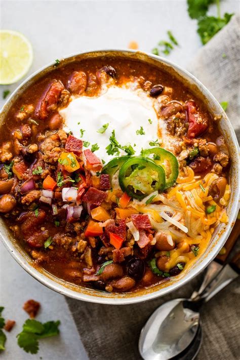 If you use regular ground turkey for this recipe it increases the point count to 4 per sandwich so do your best the instant pot pressure intensifies the sloppy flavor and makes this dish the star of the meal. Award Winning Healthy Turkey Instant Pot Chili - Oh Sweet ...