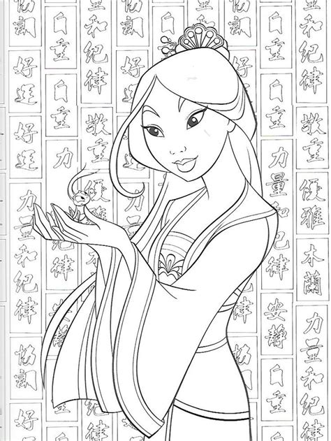 Mulan colouring page | Disney princess coloring pages, Disney coloring