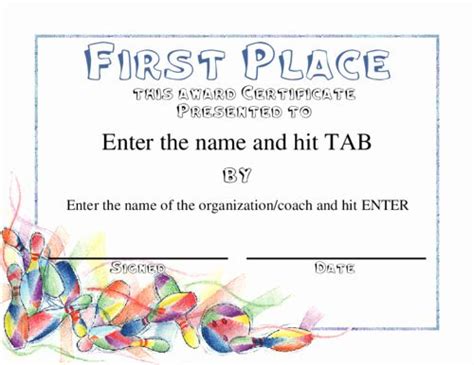 1st 2nd 3rd Place Certificate Template Beautiful 29 Of First Throughout