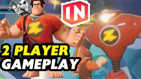 Disney Infinity Wreck It Ralph Wrecks Zurg Bots 2 Player Battle In