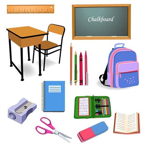 Primary School Stationery Vector Free File Download Now