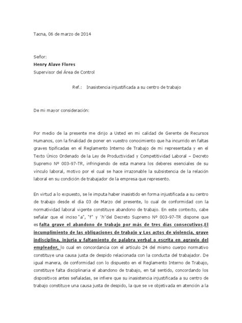 Carta Preaviso Pdf Derecho Laboral Virtud