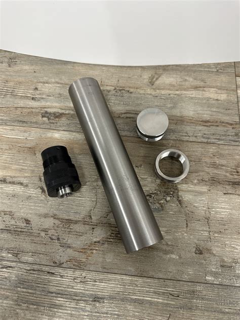 D Cell Titanium Solvent Trap Kit 8in With 12x28 Booster And 3 Lug