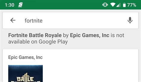 This is not the first time fortnite has been pulled off google play, but last time epic games did it themselves, asking gamers to sideload the app via an installer downloaded. Fortnite Isn't on Google Play