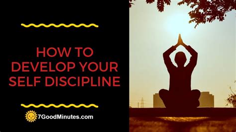 How To Develop Your Self Discipline Youtube