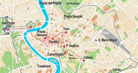 Mapas Tamaño A3 Con Marco Mapa Ciudad De Roma Monumento Coliseo Y Mapa