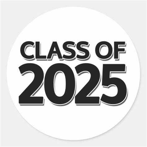 Class Of 2025 Classic Round Sticker Zazzle