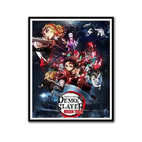 Buy Demon Slayer Poster Anime Magazine Cover Wall Art Print On Canvas