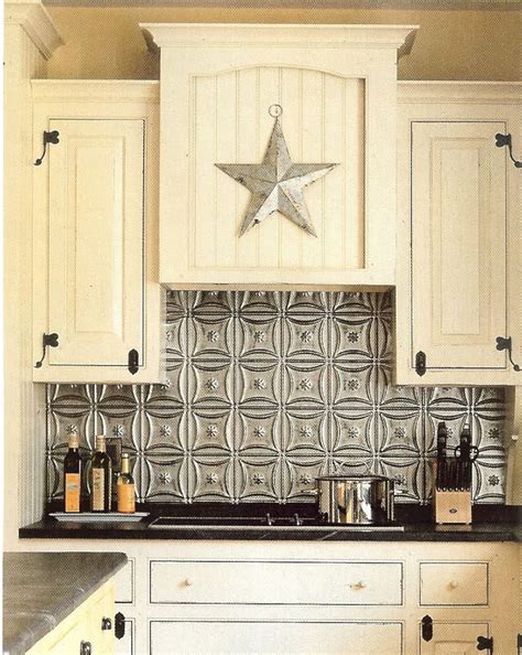 Airoom beautiful kitchen with hand scarped wood floors, tin ceiling tiles from american tin ceiling. Tin Ceiling Tiles As Backsplash (Tin Ceiling Tiles As ...