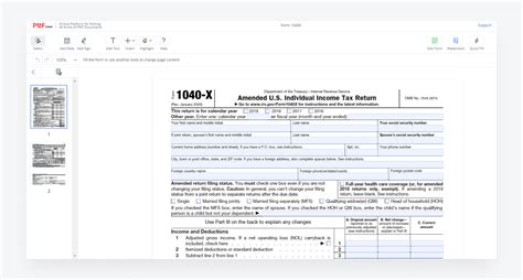 How To Fill Out A 1040 X Form Amended Tax Return With Ease