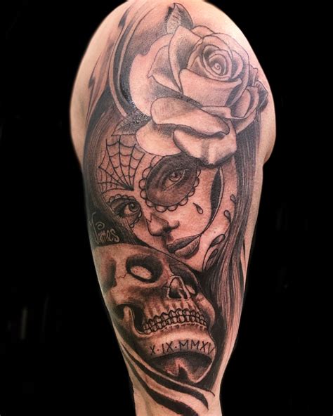 Day Of The Dead 2 Tattoo By Francisco Ordonez Darksideofthewall