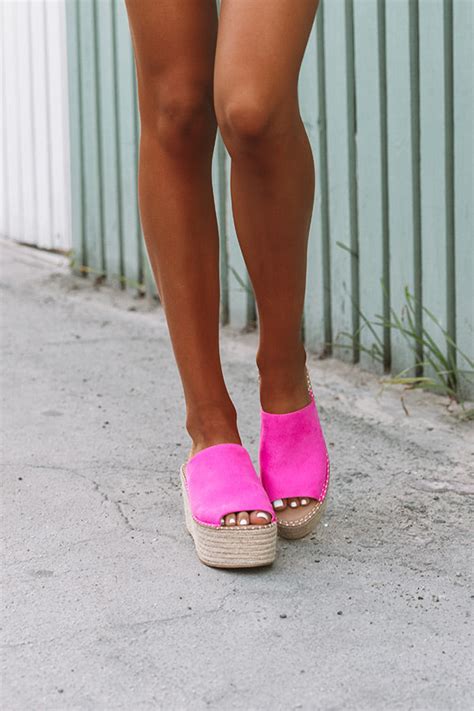 The Cameron Espadrille In Hot Pink Impressions Online Boutique