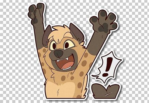 Spotted Hyena Canidae Sticker Telegram Png Clipart Animals Canidae