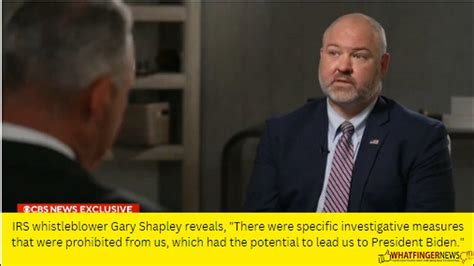 irs whistleblower gary shapley reveals there one news page video