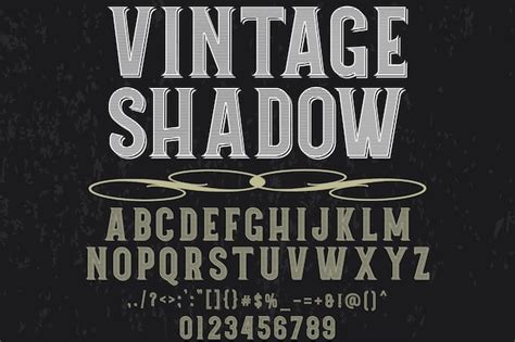 Premium Vector Vintage Lettering Label Design Shadow