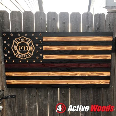 Firefighter Thin Red Line Flag Etsy